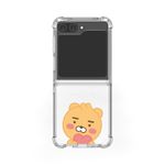 [S2B] LITTLE KAKAO FRIENDS Clear TPU+PC Bumper Case for Galaxy Z Flip6 – Dual Protection, Shock-Absorbing Corners, Side Loop Strap Hole, Precise Fit - Made in Korea